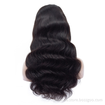 Wholesale hd lace front  wigs for black women  natural color wig lace body wave wig
